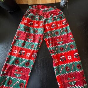 Men's Marvel Deadpool Christmas Ornament Pajama Pant size small